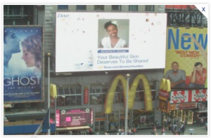 Dove Show Us Your Skin Campaign Times Square Samantha Gregory