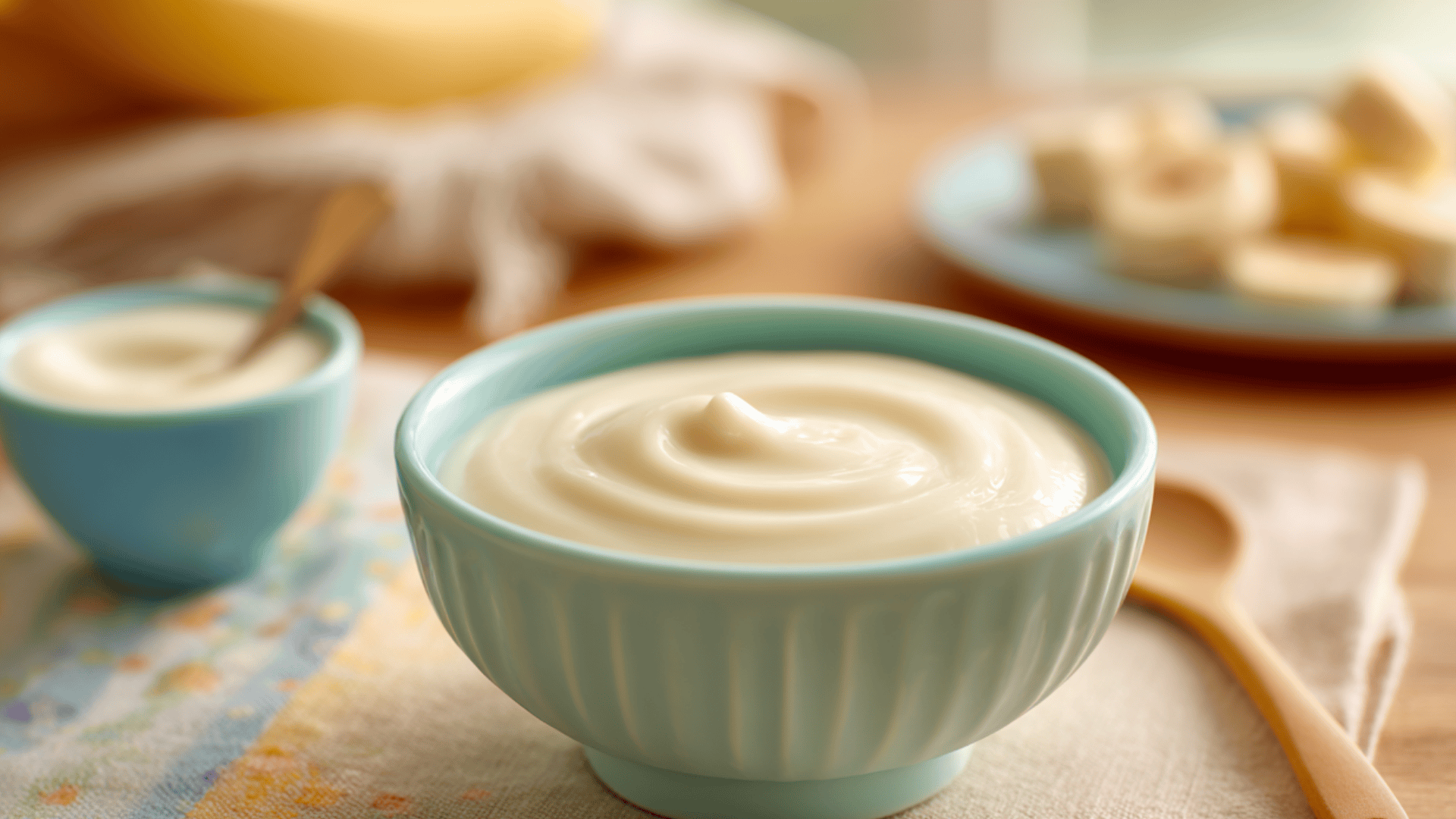 banana yogurt bowl homemade baby food