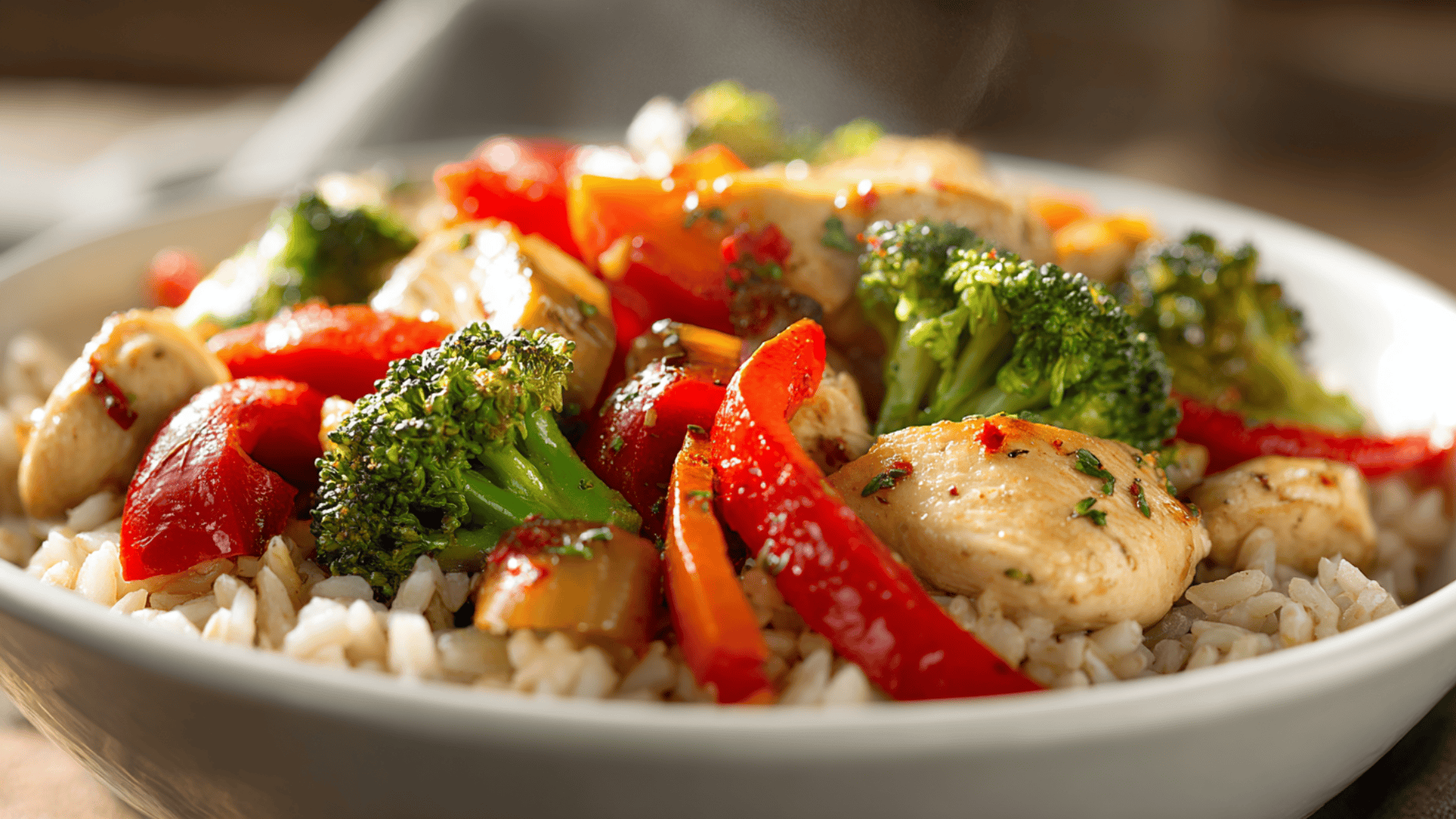 chicken and vegetable stir fry
