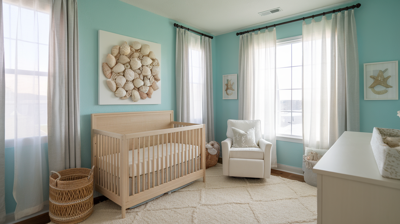 coastal girl nursery theme