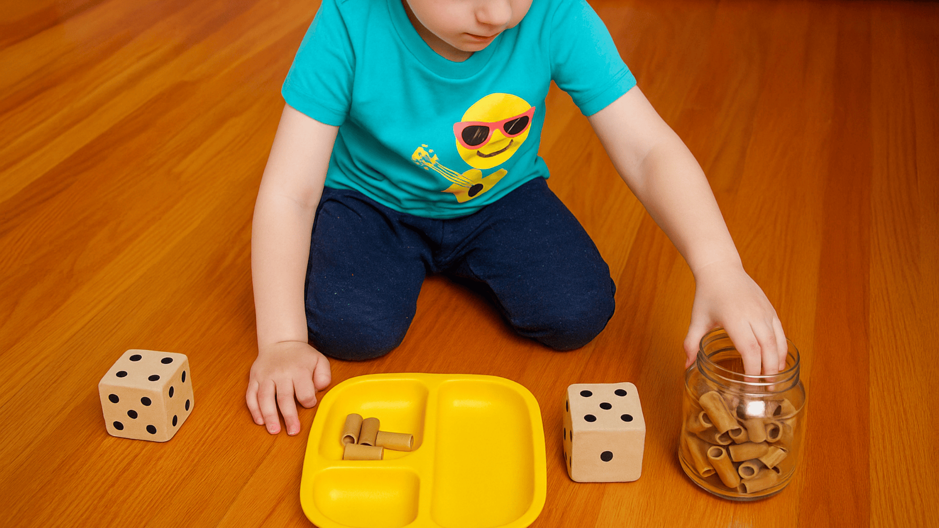 dice roll and object counting math activities for preschoolers