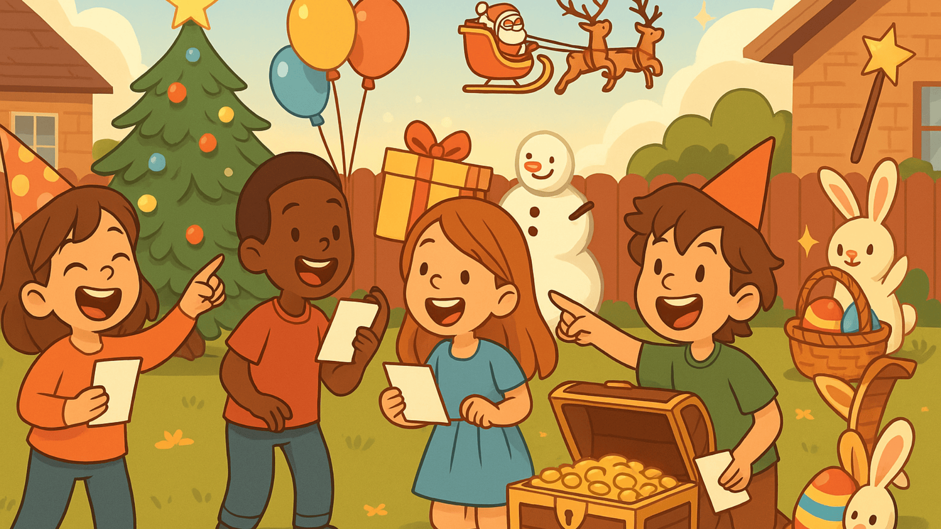 holiday party scavenger hunt clues