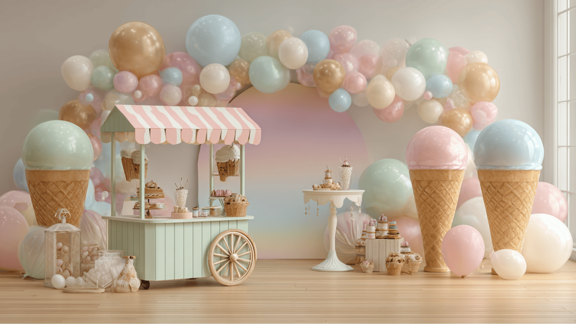 ice cream social theme baby shower theme