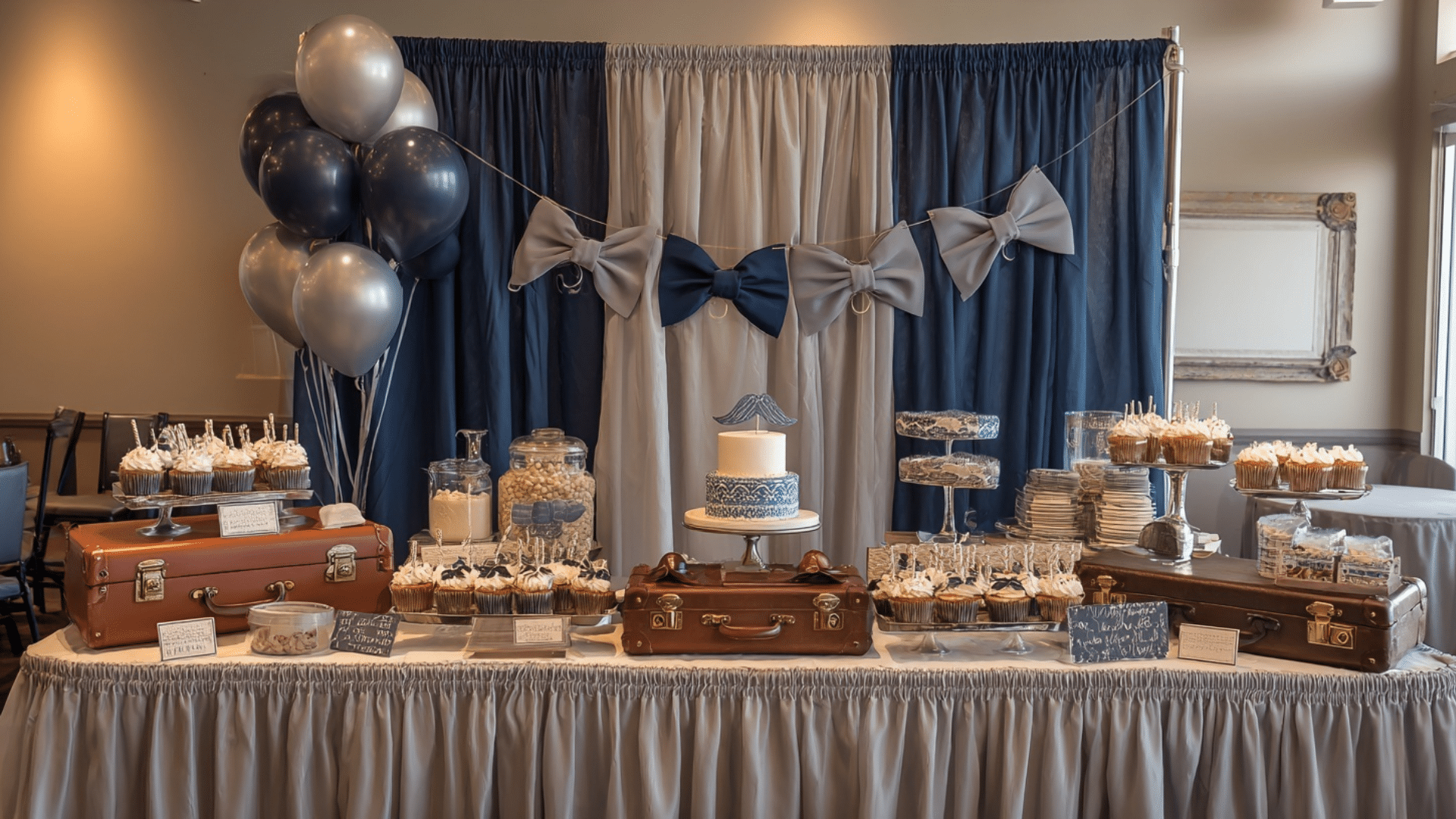 little gentlemen bow ties and mustaches