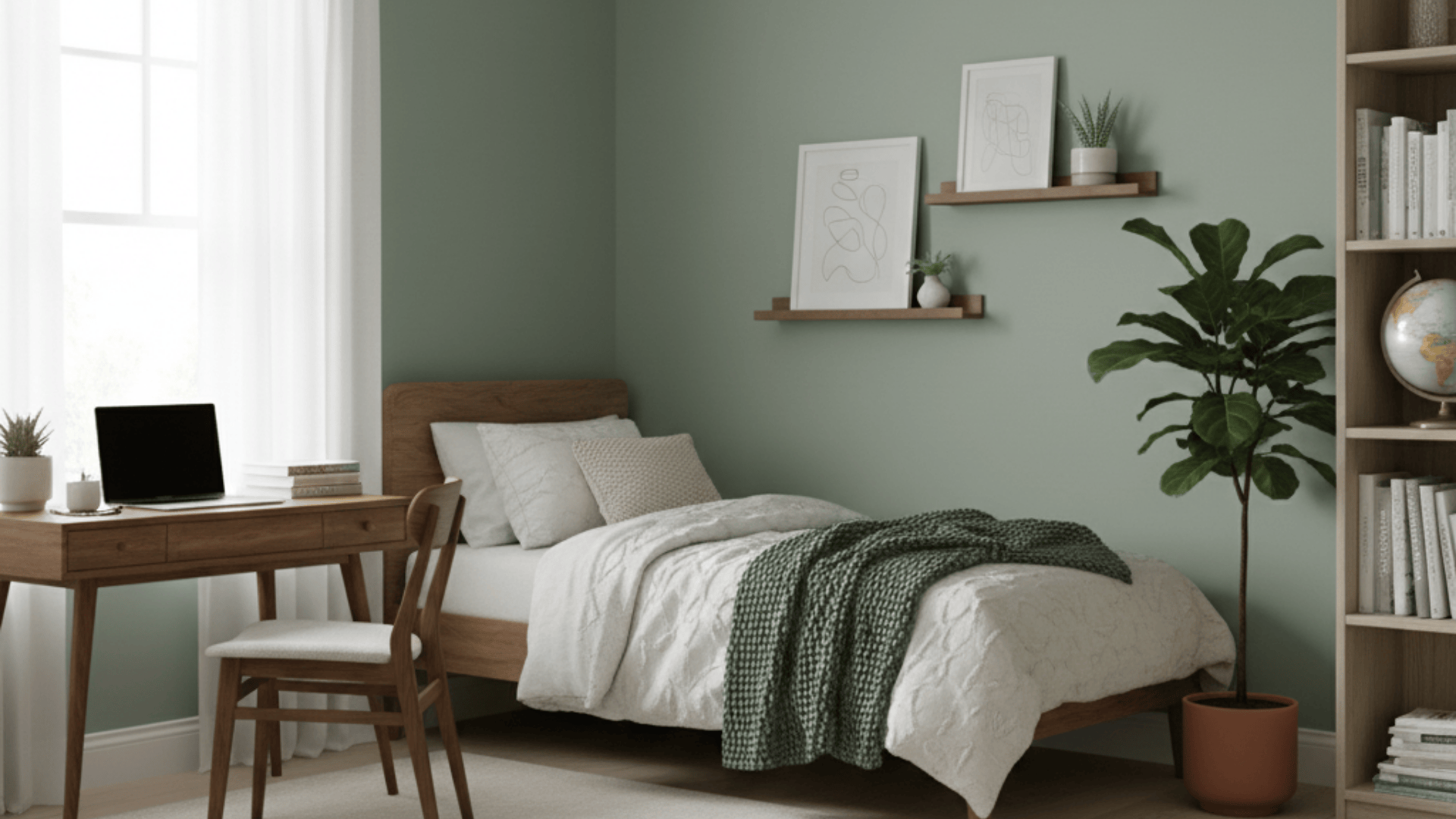 muted sage green
