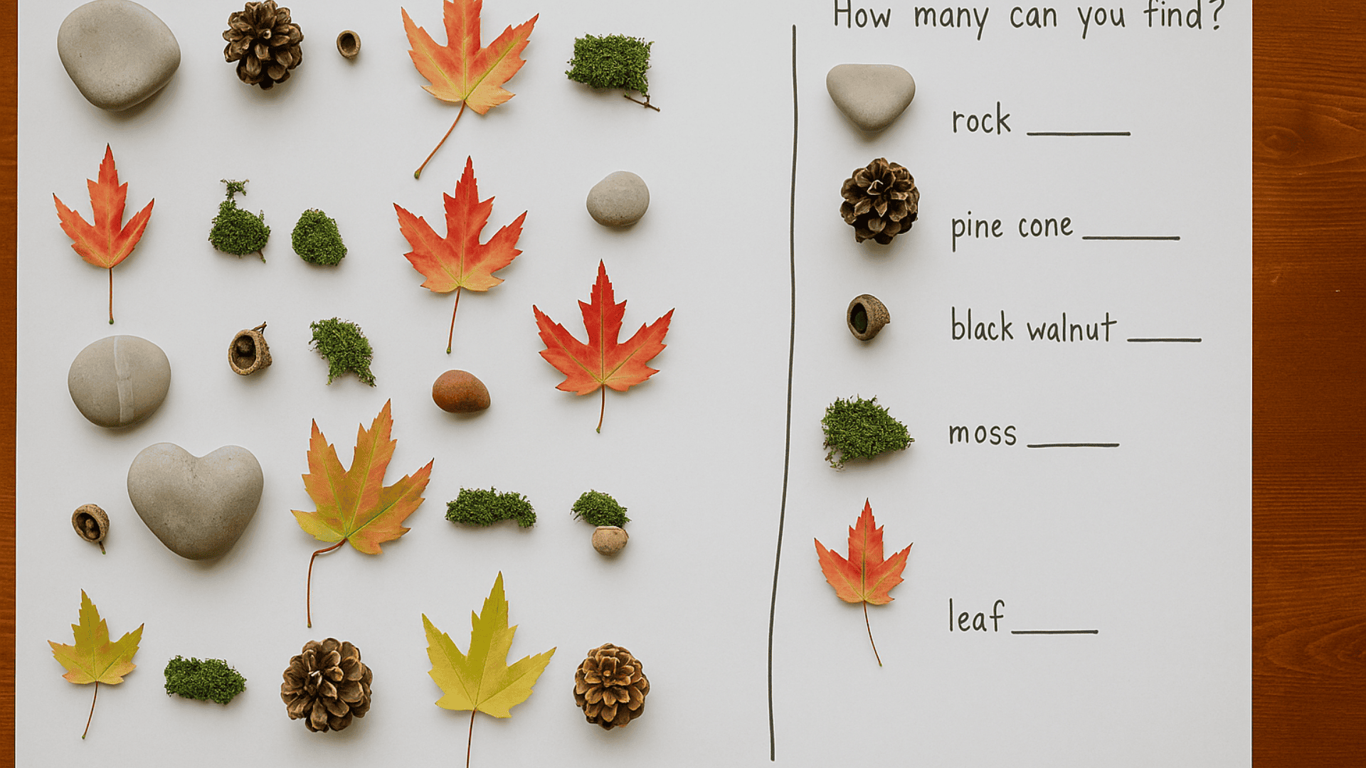 nature counting walk math activities for preschoolers