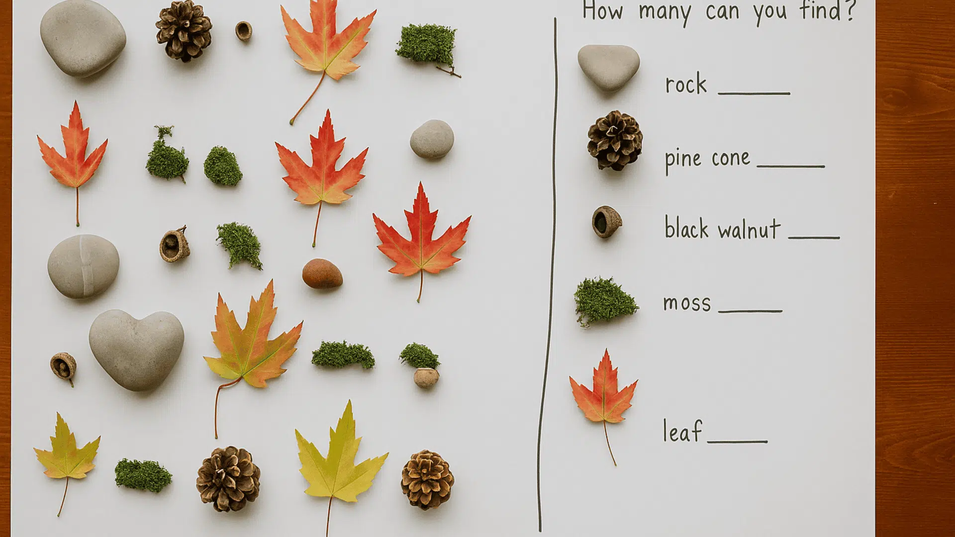 nature counting walk math activities for preschoolers