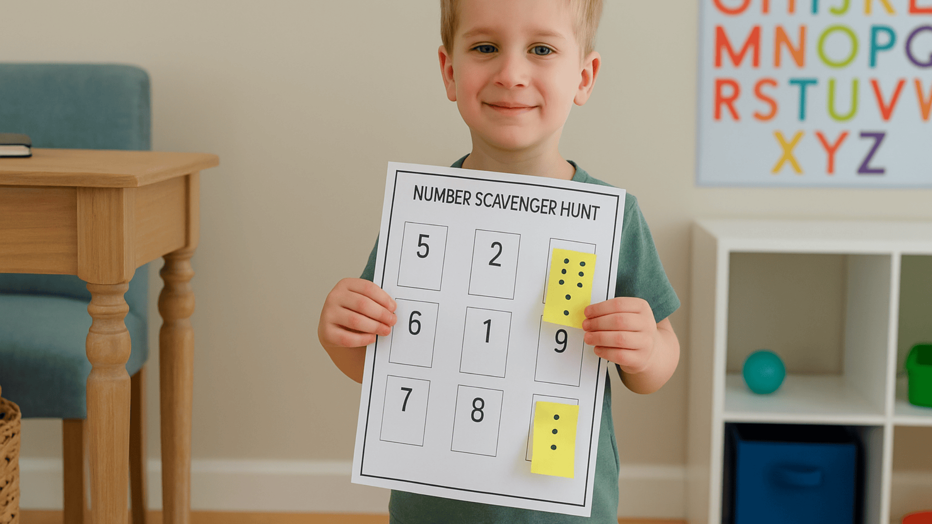 number scavenger hunt at home math activities for preschoolers