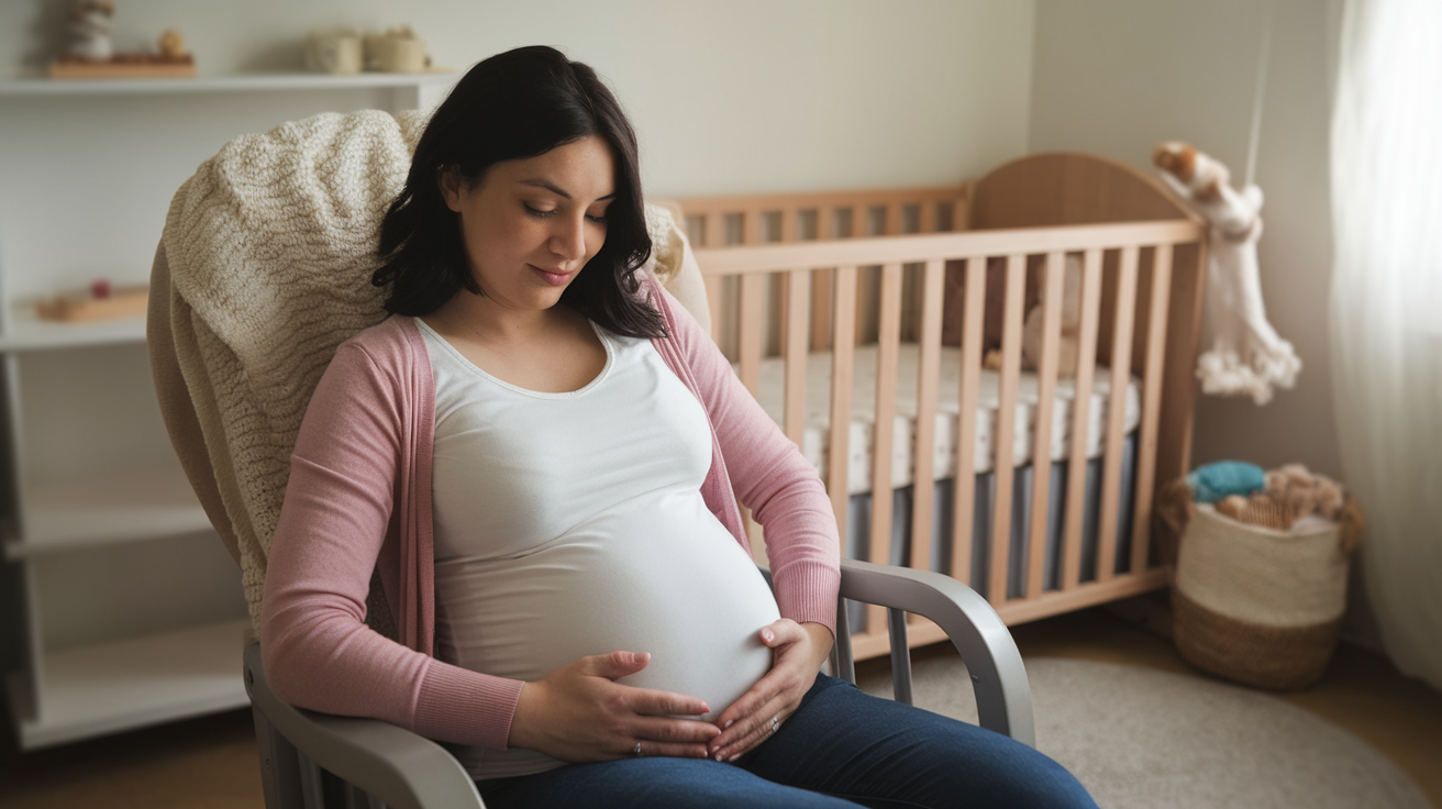 nursery maternity photoshoot