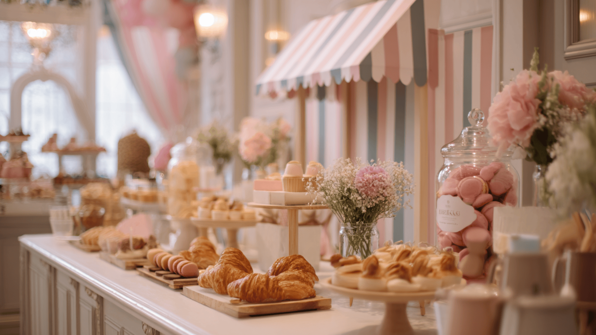 parisian café theme baby shower theme