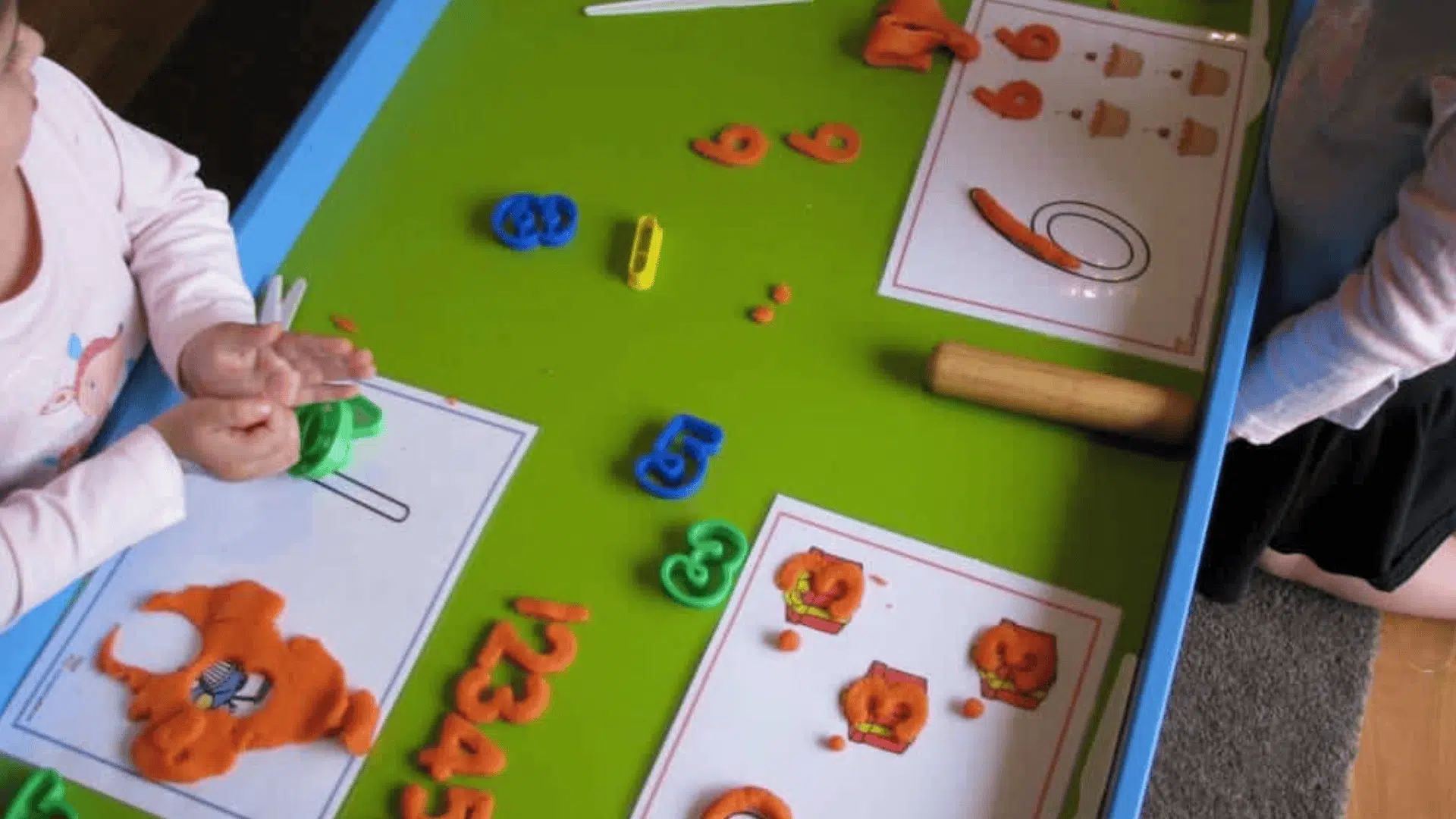 playdough numbers and shapes maths activities for preschoolers