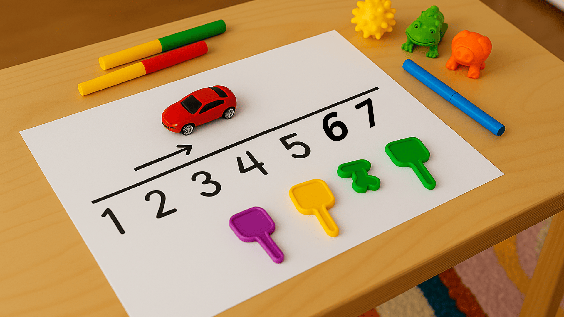 simple number line games maths activities for preschoolers