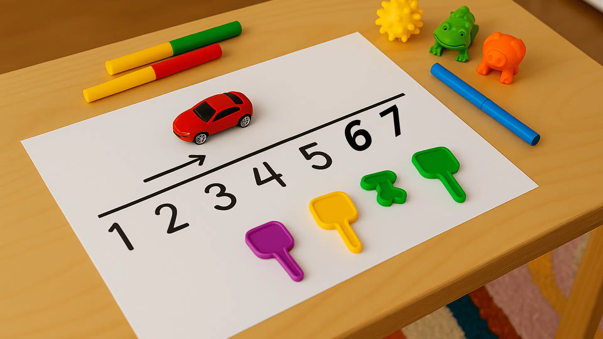 simple number line games maths activities for preschoolers