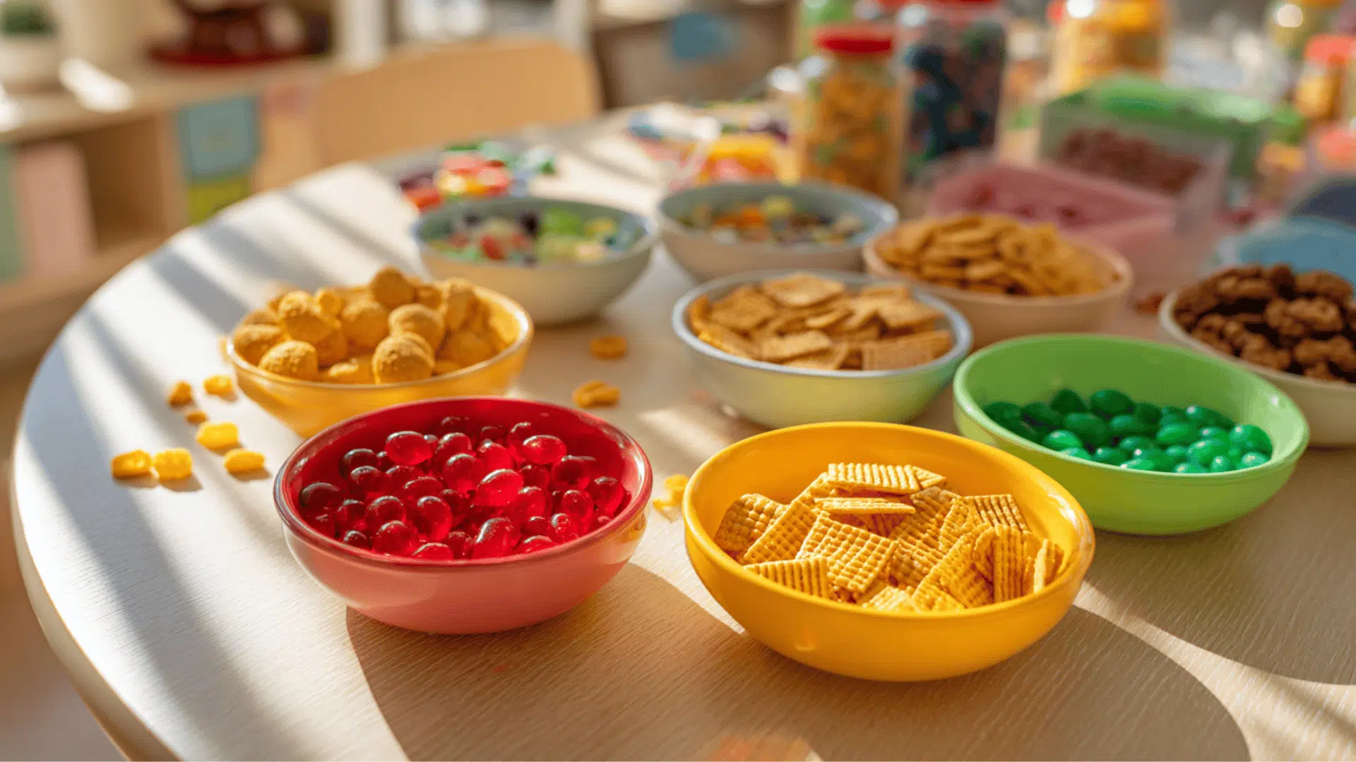 snack or candy sorting math activities for preschoolers