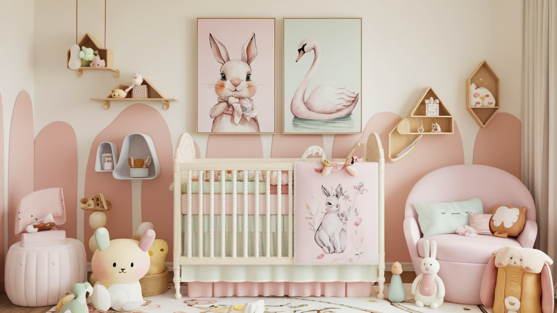 whimsical animal girl nursery theme