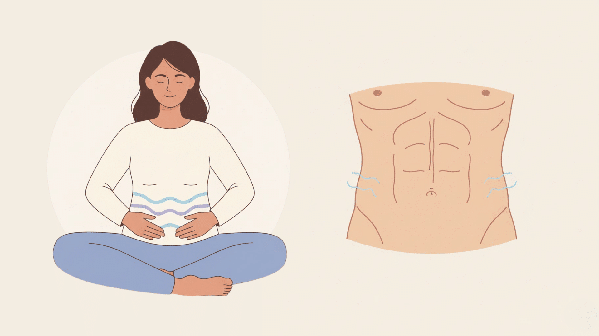 painless stomach twitching