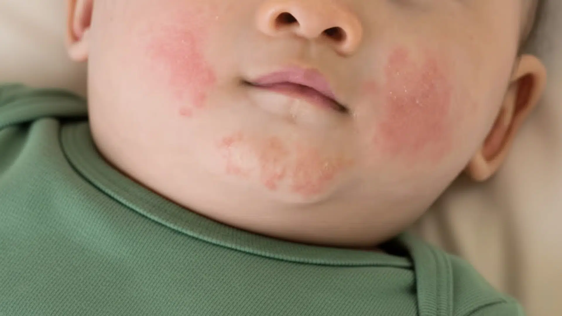 what a teething rash looks like